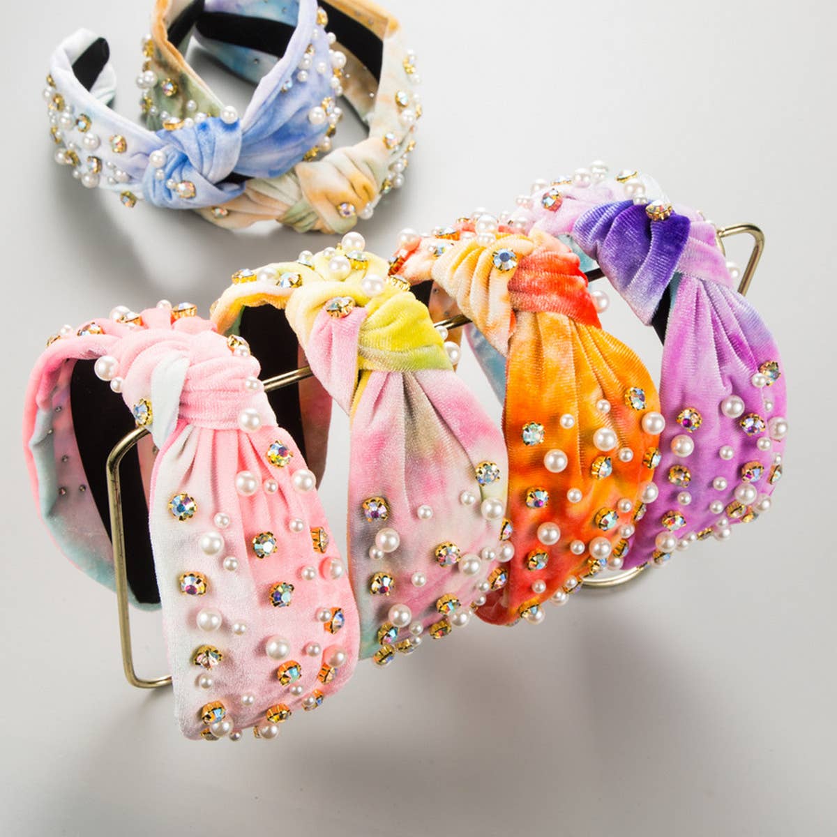 TIE-DYED CANDY-COLORED WIDE-BRIMMED HEADBAND