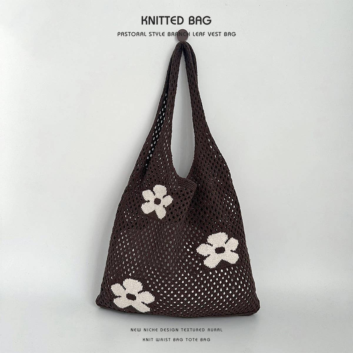 EXQUISITE KNITTED HEART TOTE HANDBAG_CWAB2389