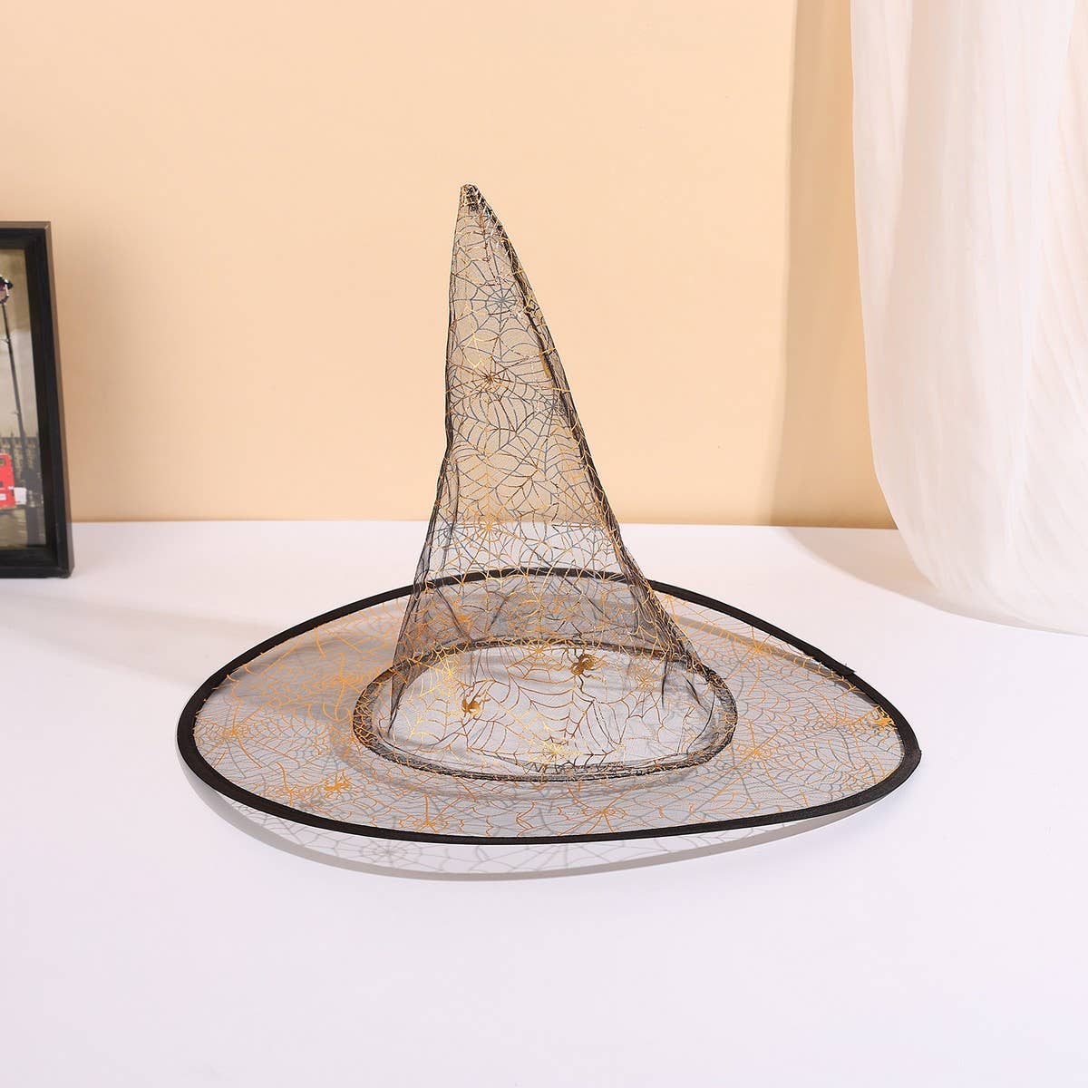 CWAH4029_HALLOWEEN PARTY SPIDER WEB WITCH HAT