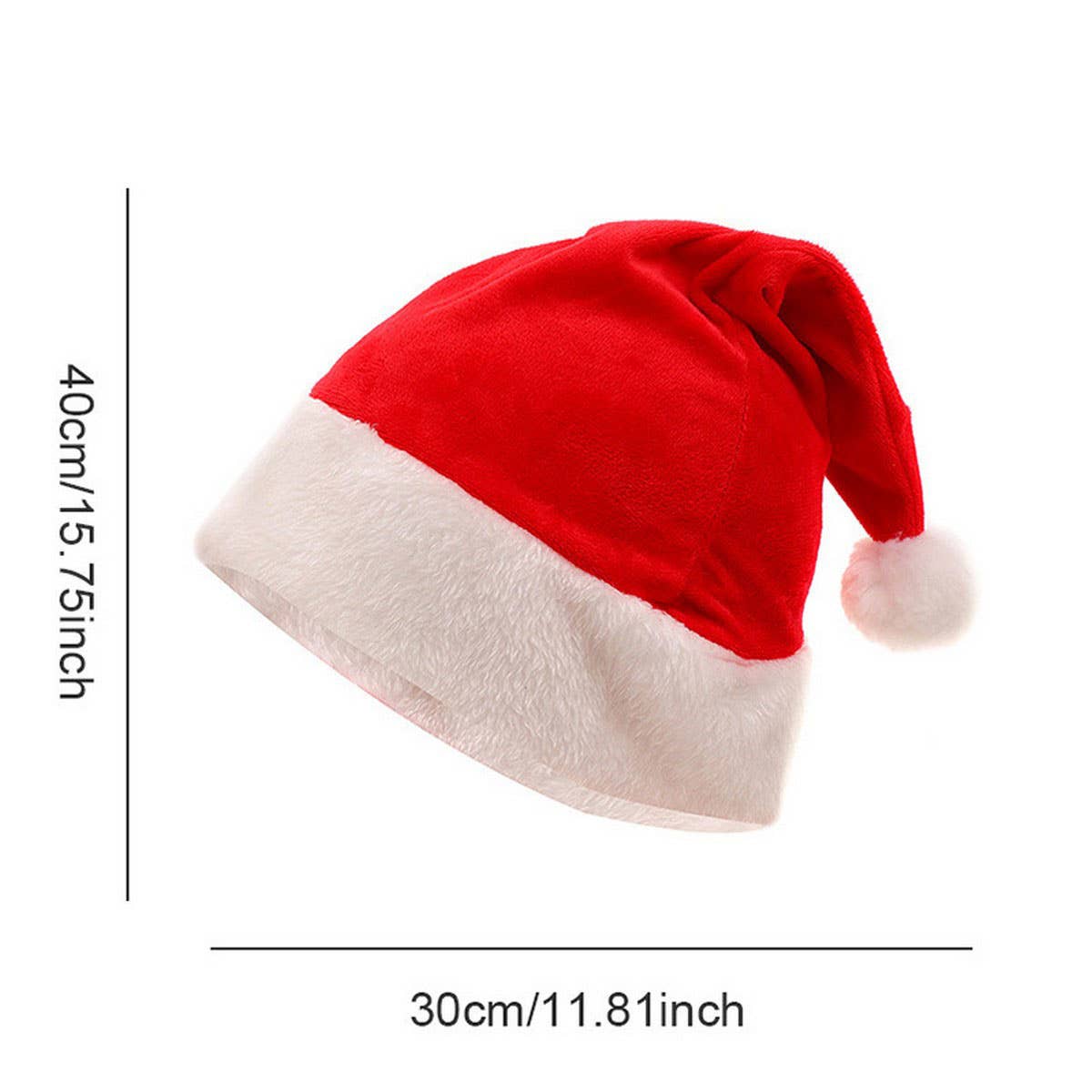 CWAH04584_RED SANTA HAT WITH GOLD STARS FOR CHRISTMAS PARTY
