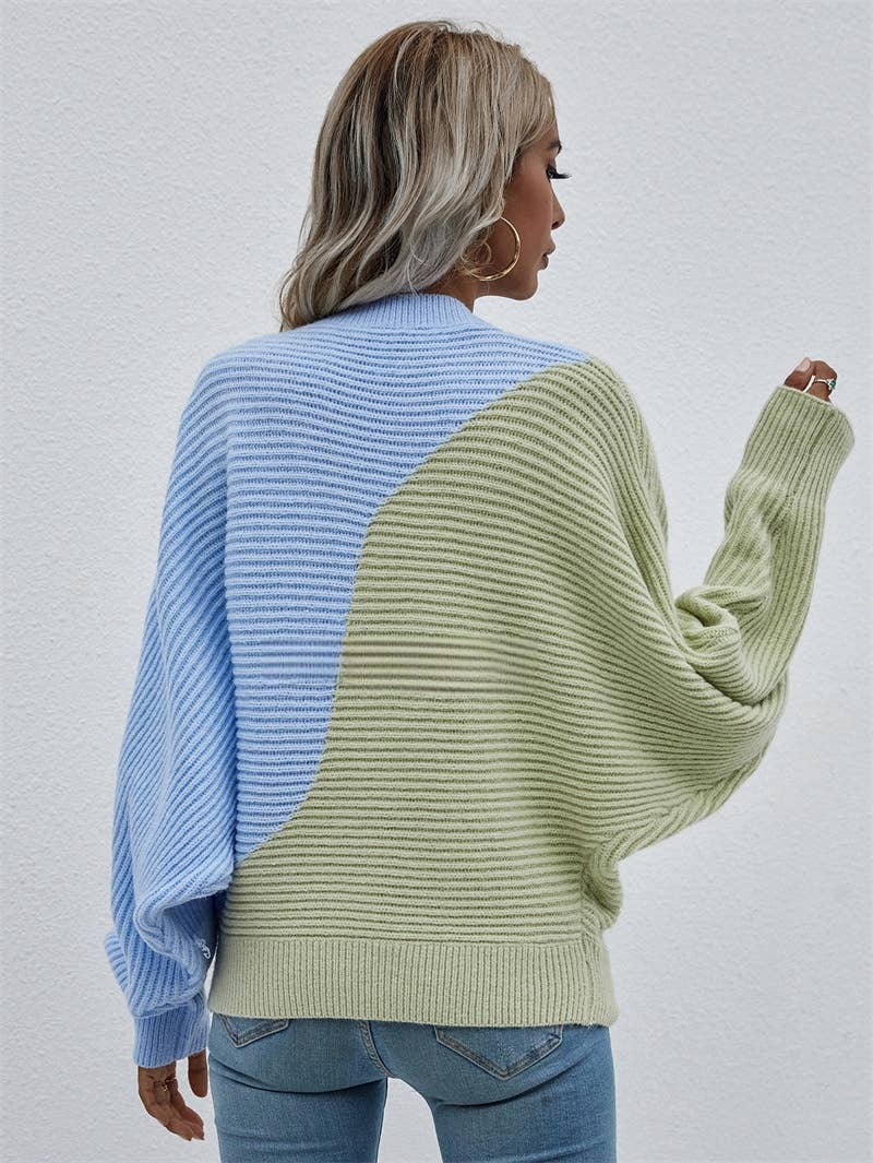 CWOSWL1402_Crew Neck Pullover Casual Sweater