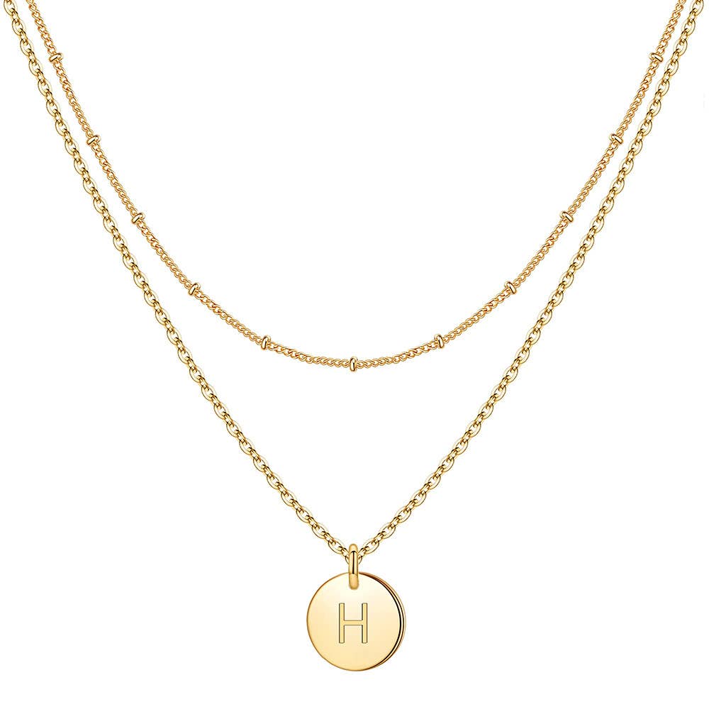 Circular 26-letter light luxury collarbone chain