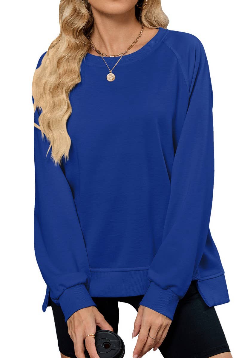 CWTBLL4018_SOLID RIBBED CREW NECK LONG SLEEVE SWEATSHIRT