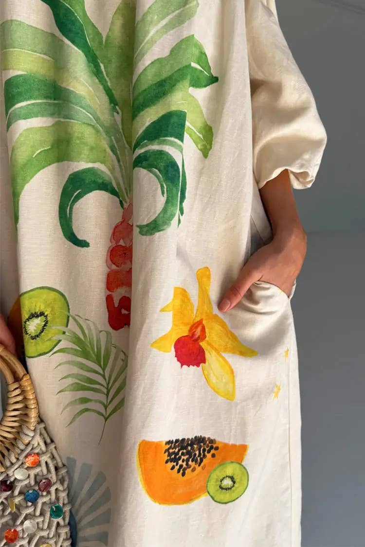 Casual and fashionable loose one-shoulder dress