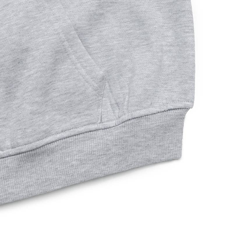 Fleece thickened solid-color hooded sweatshirt