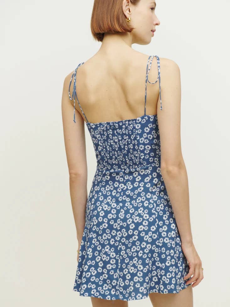 A-LINE DRESS WITH HALTER STRAPS