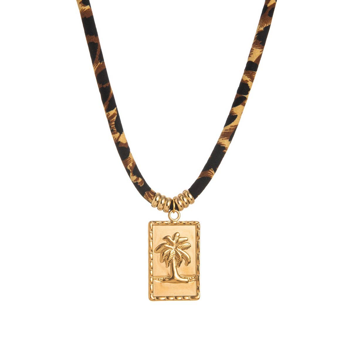Leopard Velvet Cord Necklace ? Bold Fall Statement