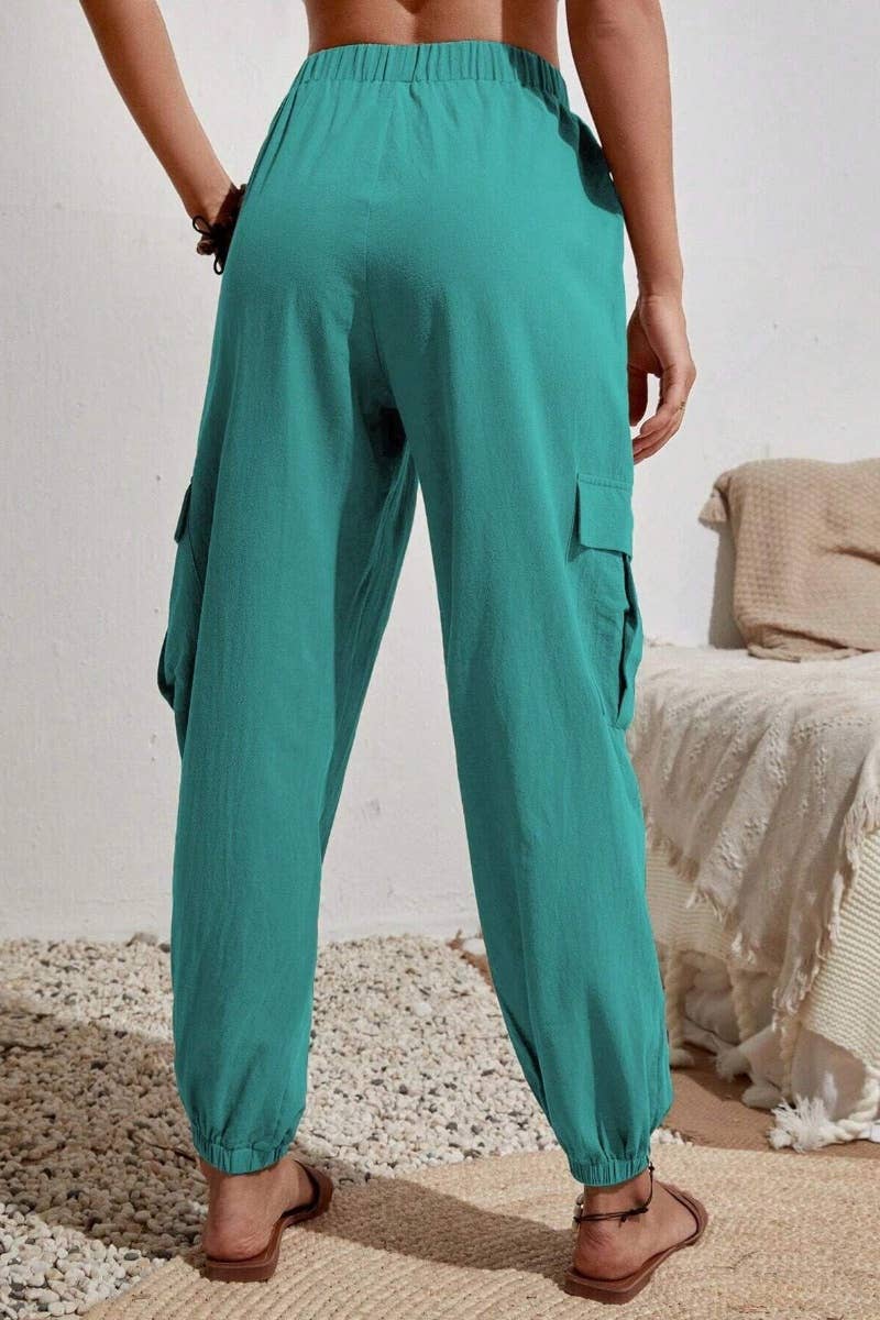 CWBMP0141_SUMMER ALL-IN-ONE CASUAL POCKET CARGO PANTS