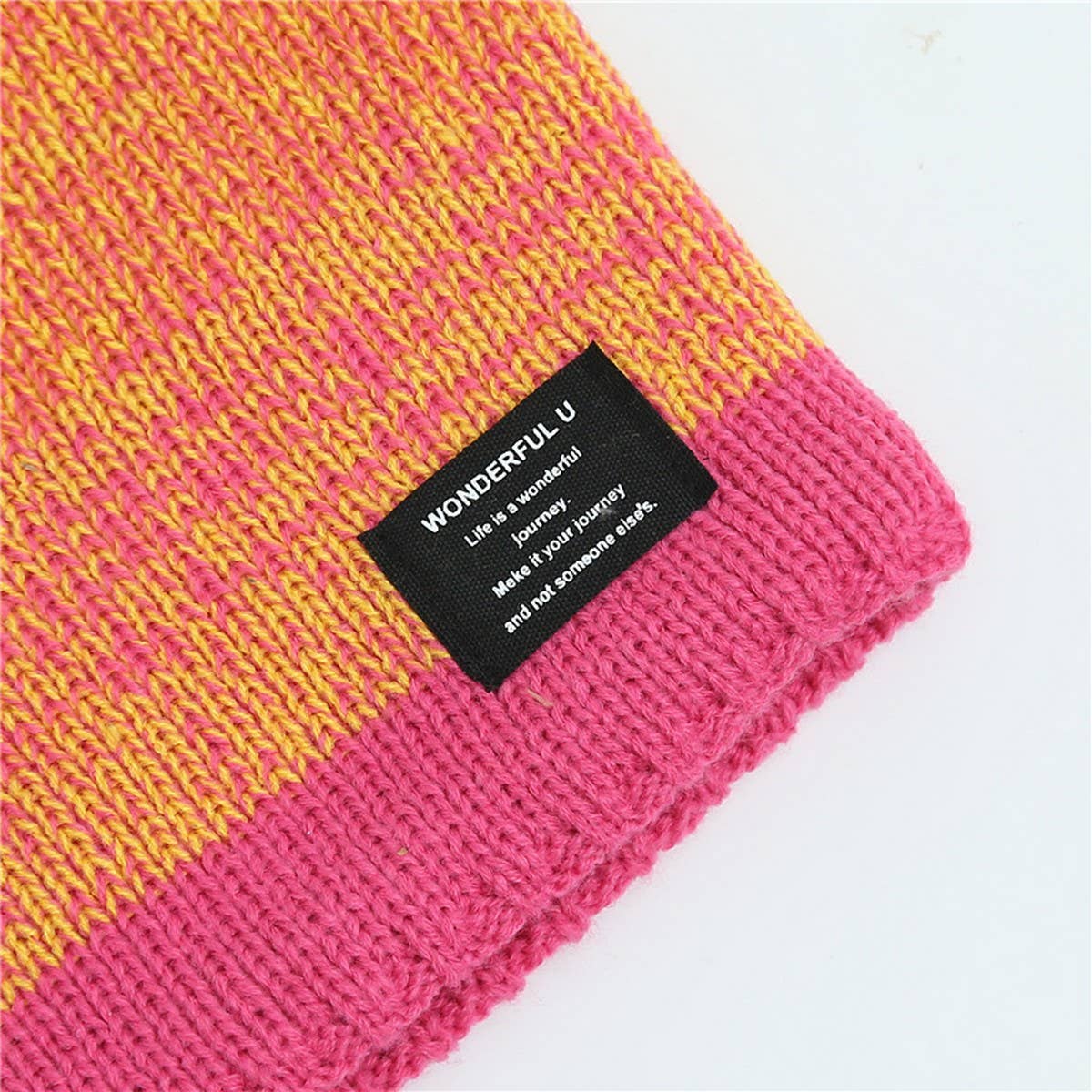 WINTER THICK GRADIENT WOOL KNITTED SCARF FOR WOMEN