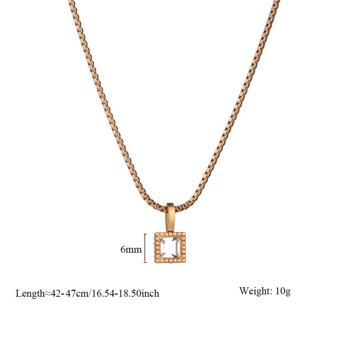Personalized Steel Monthly Star Stone Necklace_CWMM8844