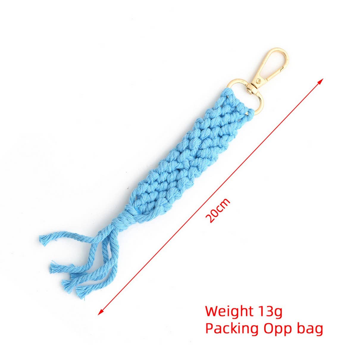 Boho Cotton Tassel Keychain Handmade Woven Charm_CWAB5081