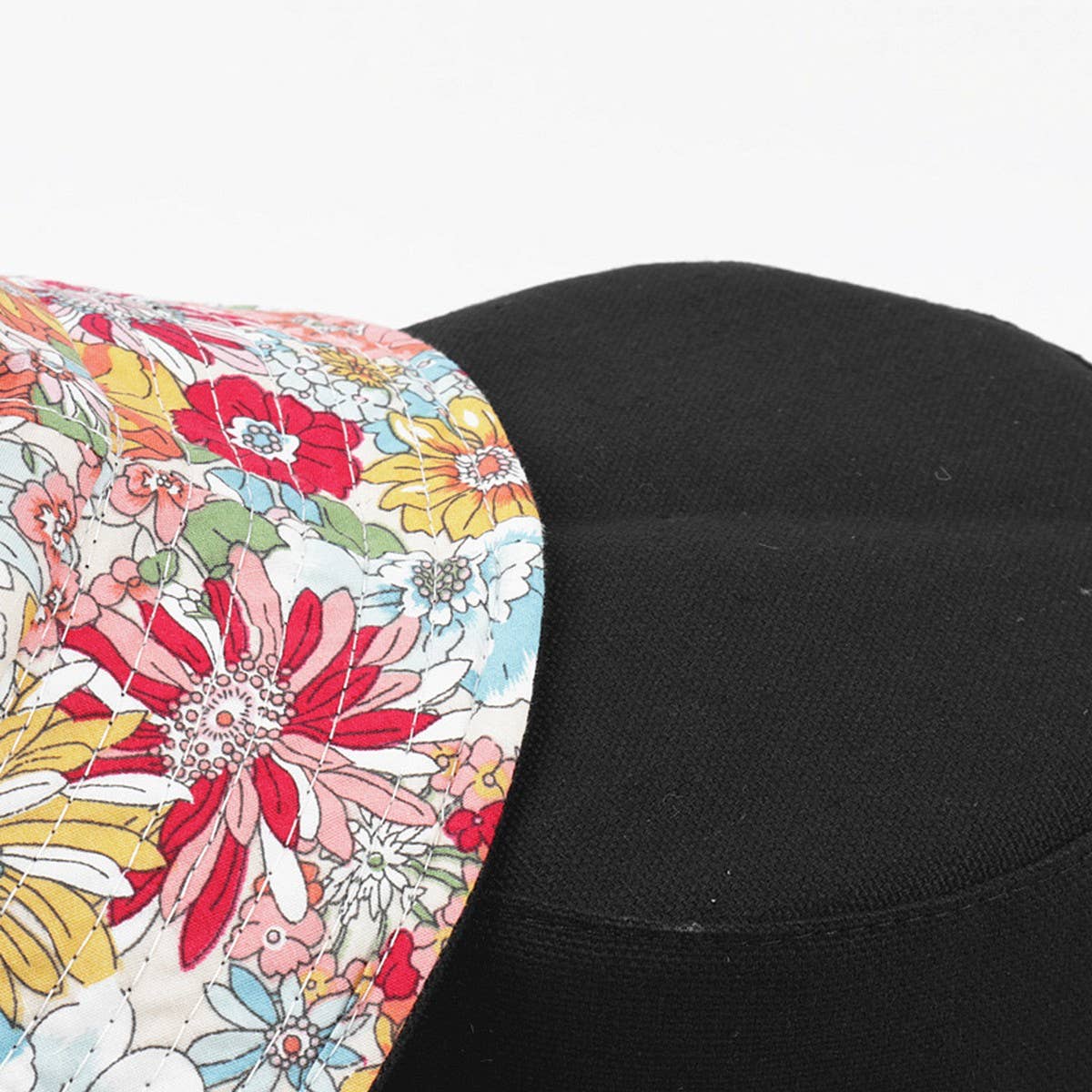 CWAH1507_FLORAL DESIGN REVERSIBLE COTTON BUCKET HAT