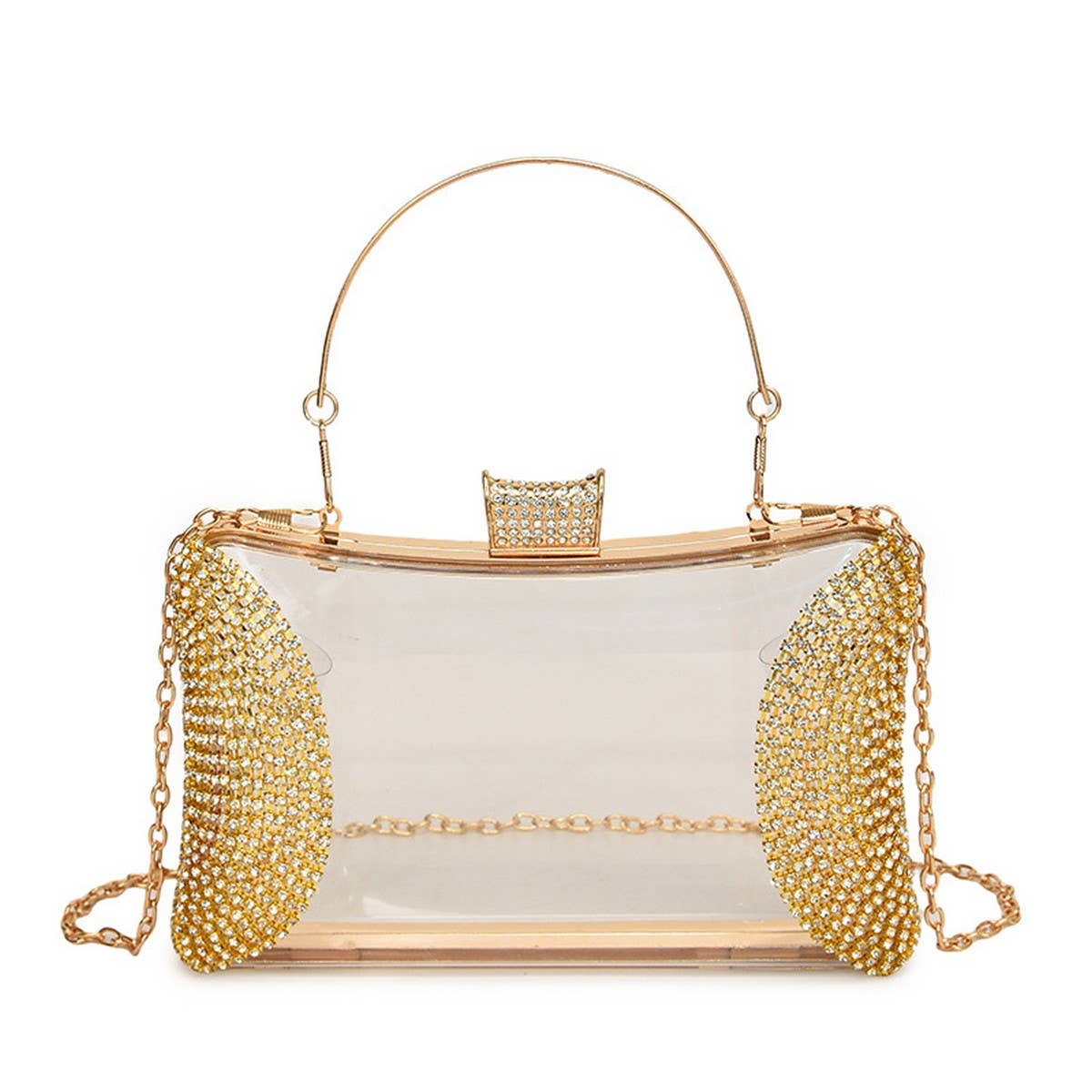 CELEBRITY EVENING BAG DIAMOND CHAIN CLUTCH_CWAB3255