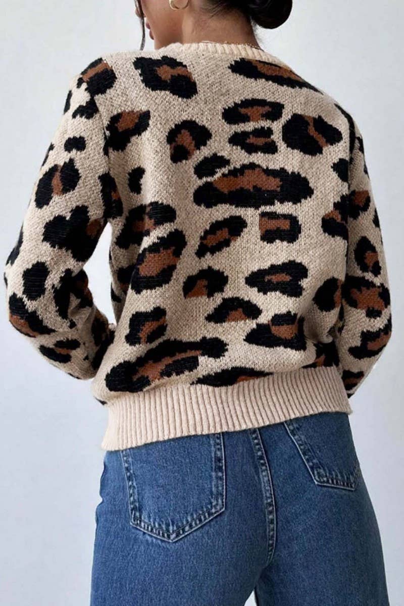CWOSWL07421_COLORBLOCK LEOPARD PRINT PULLOVER SWEATER