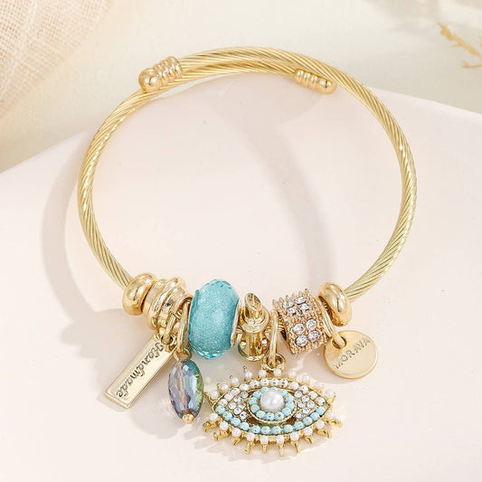 DIY Gold Stainless Steel Adjustable Couple Bracelet