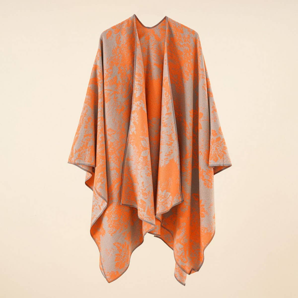 NEW FASHION RETRO FLORAL SLIT SHAWL FOR WOMEN