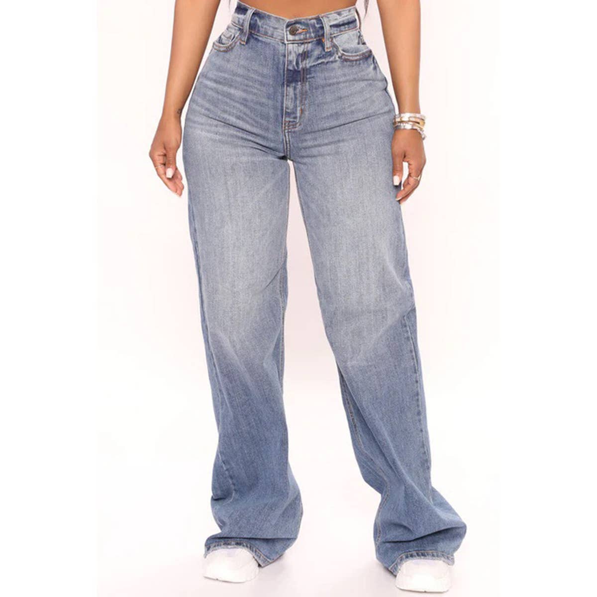 BAGGY HIP HOP STREET WOMEN'S WIDE-LEG JEANS