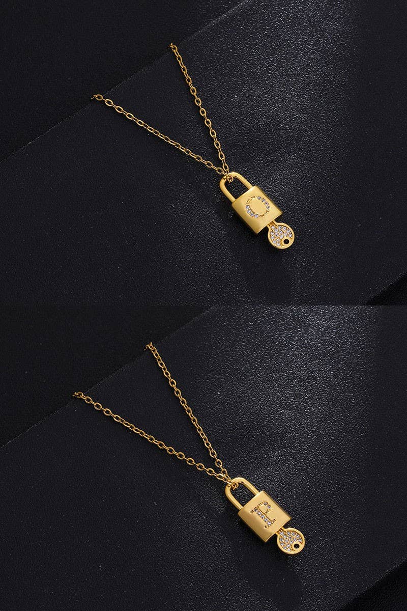 ALPHABET INITIAL PANDANT NECKLACE_CWAJE270