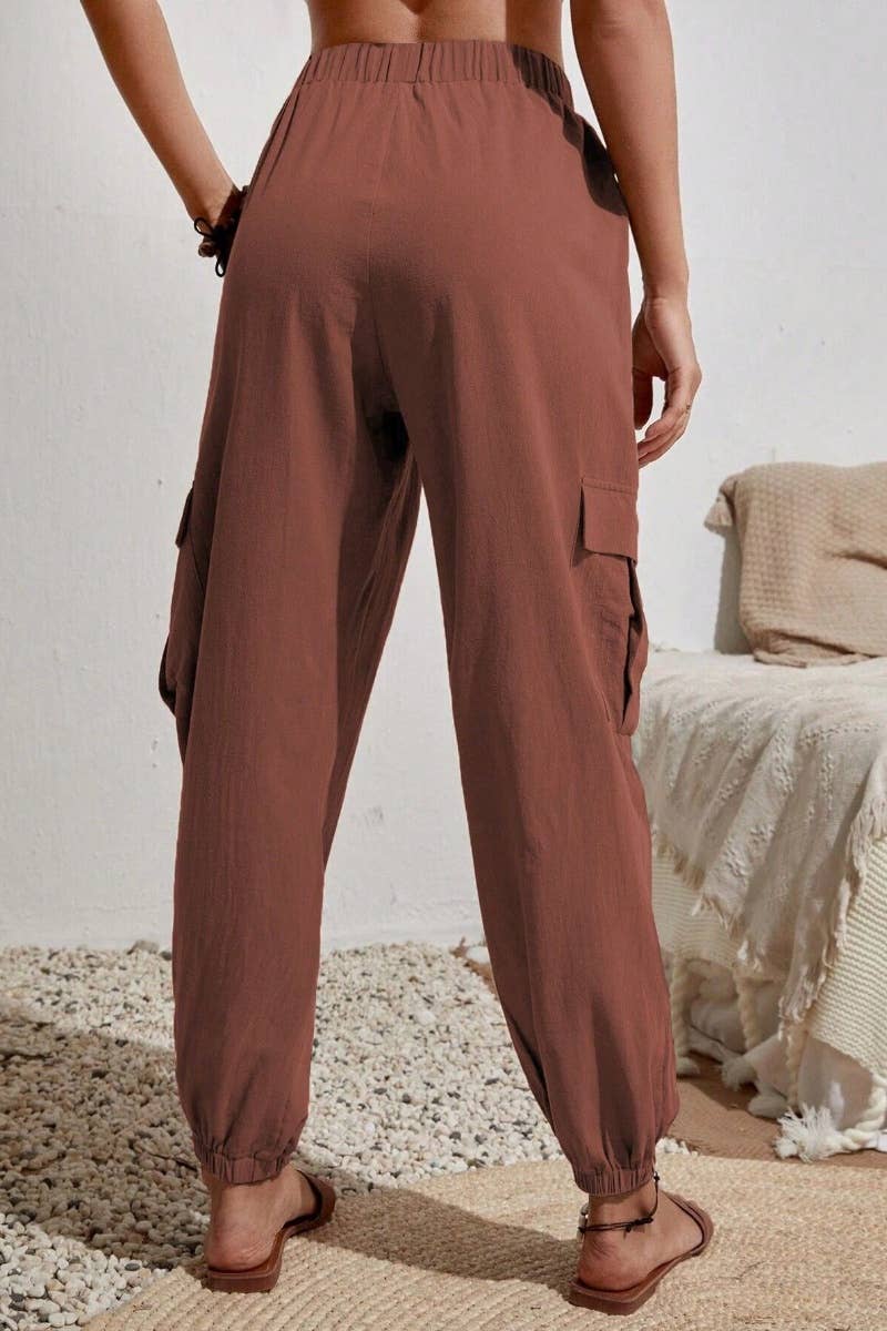 CWBMP0141_SUMMER ALL-IN-ONE CASUAL POCKET CARGO PANTS