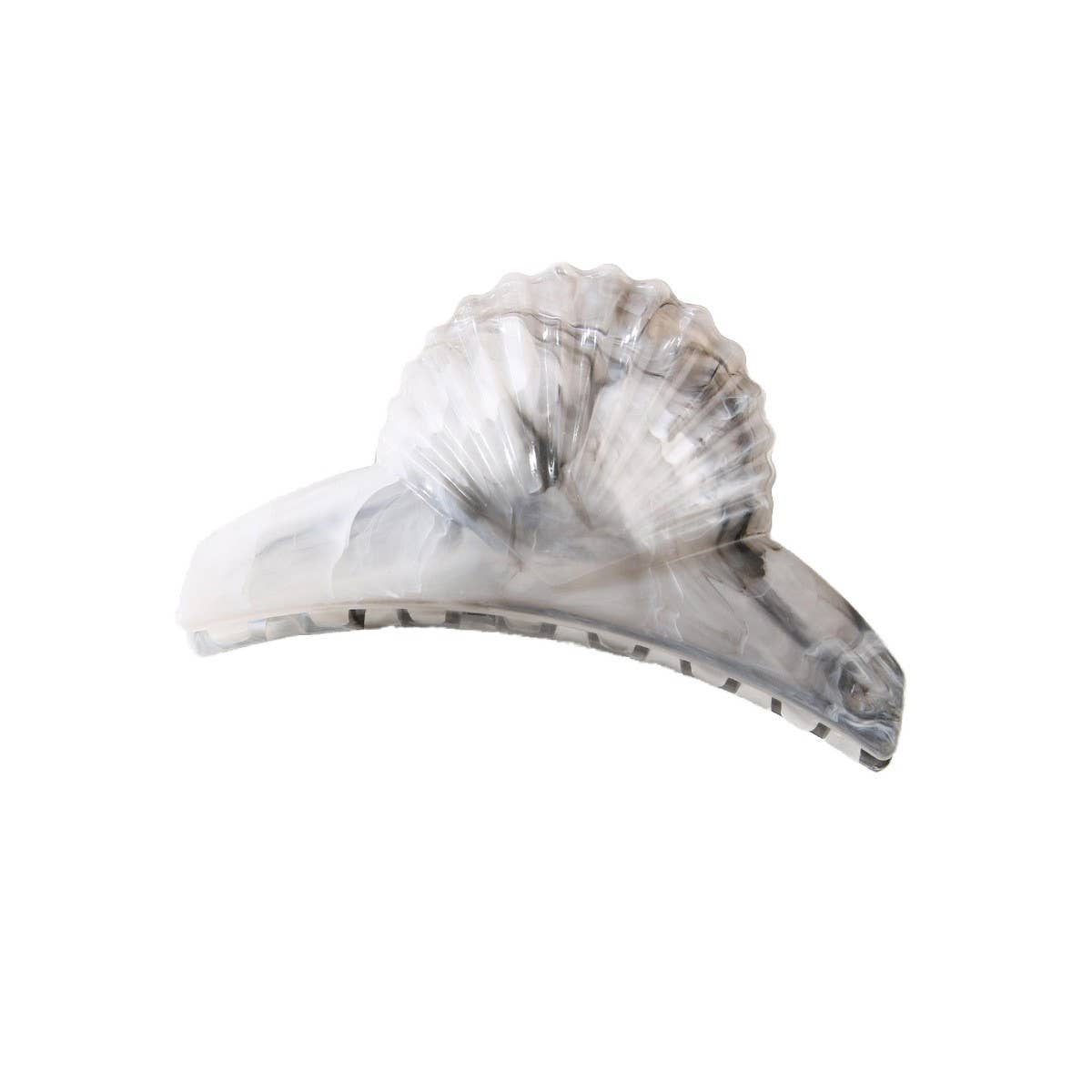 CWAHA07428_MARBLE SHELL HAIR CLAW CLIP FOR WOMEN UPDO