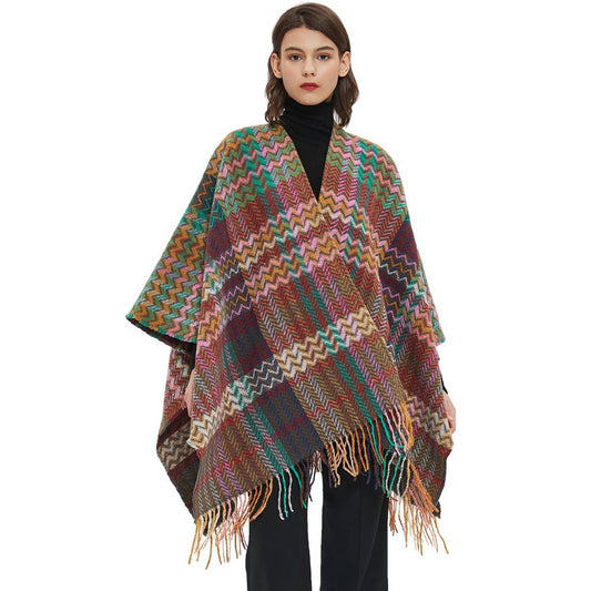 2024 NEW STYLE SHAWL WITH SLEEVES AND TASSELS_CWASC1204