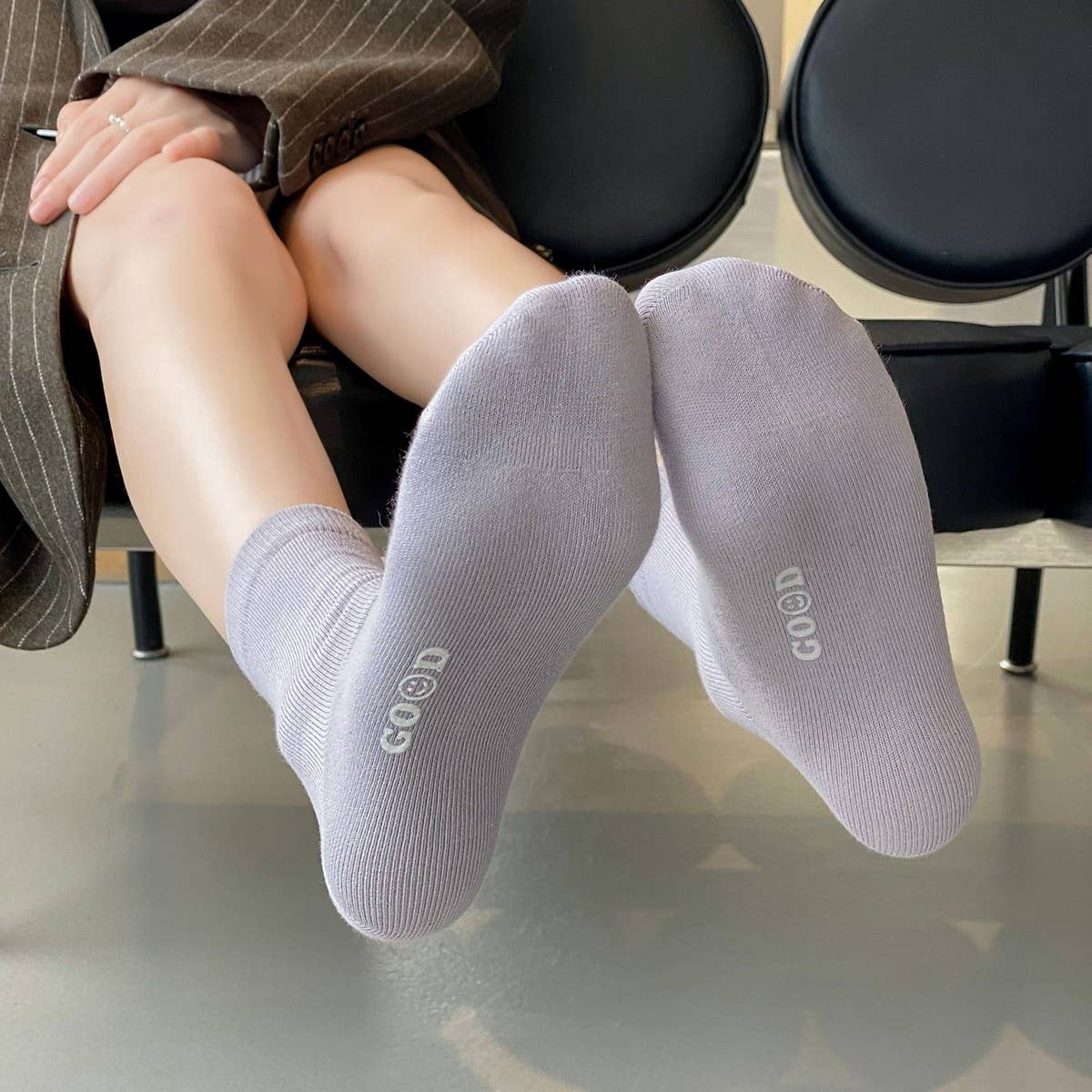 CWMS2515_NEW AUTUMN AND WINTER LETTER SMILEY FACE SOCKS