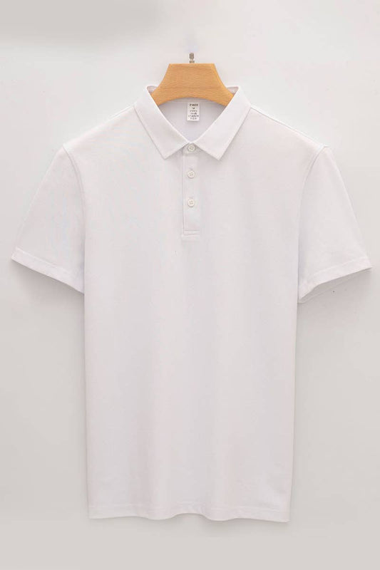 CWTBLS1787_MEN'S SIMPLE SEAMLESS COLLAR POLO SHIRT