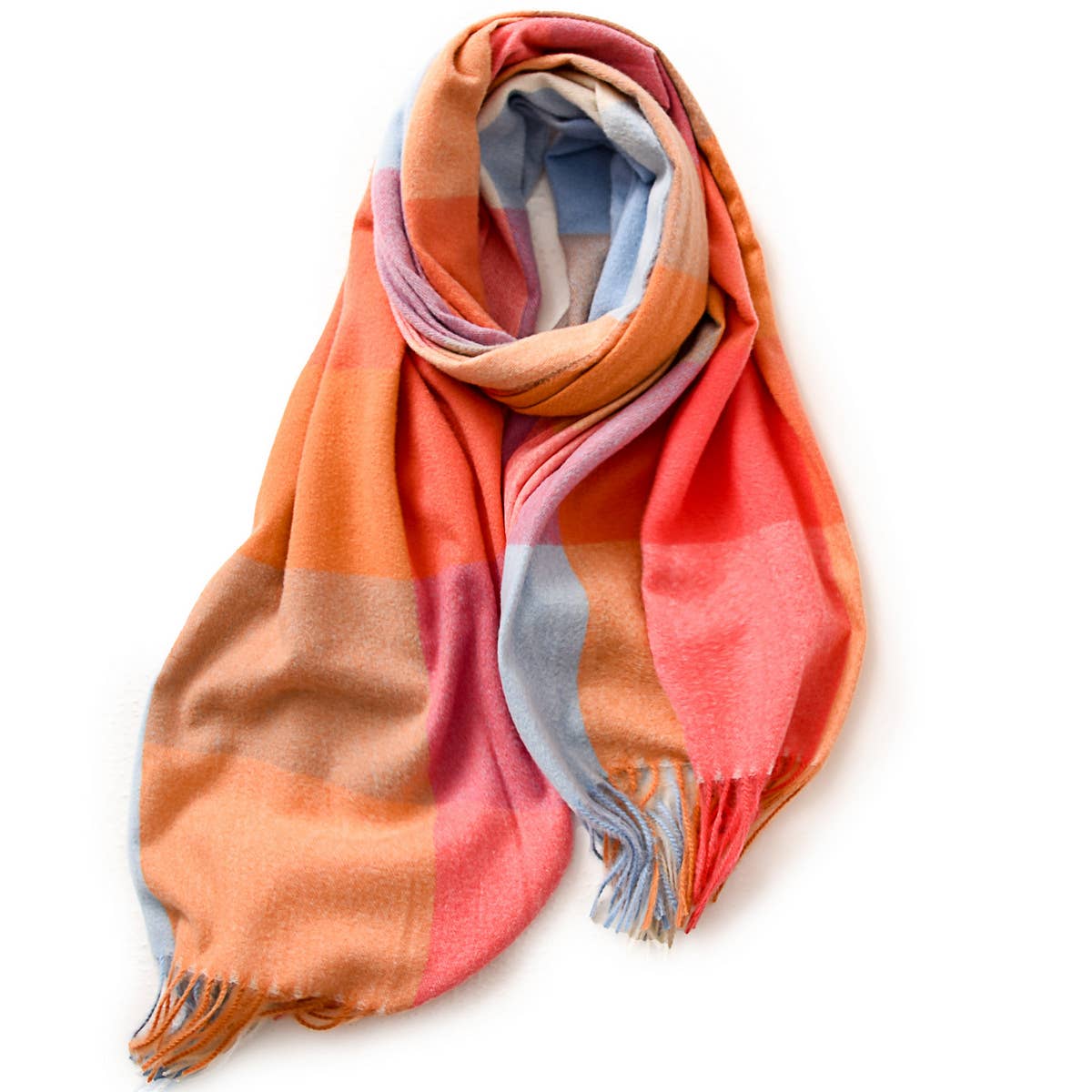 Elegant Plaid Shawl - Winter Scarf for Women