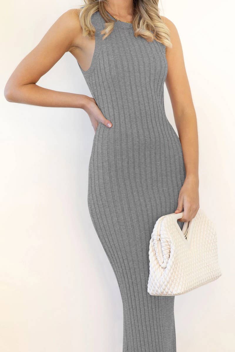 CWDMD6165_AUTUMN FASHION SLIT BODYCON DRESS