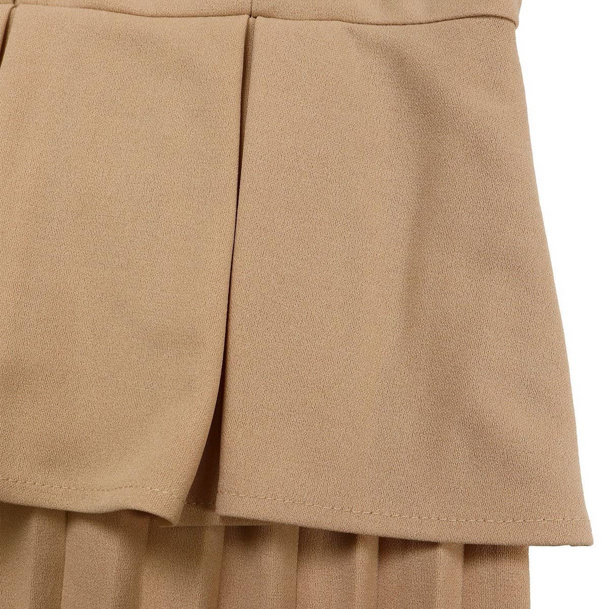 V-NECK RUFFLED HIGH WAIST SLIM COMMUTER DRESS