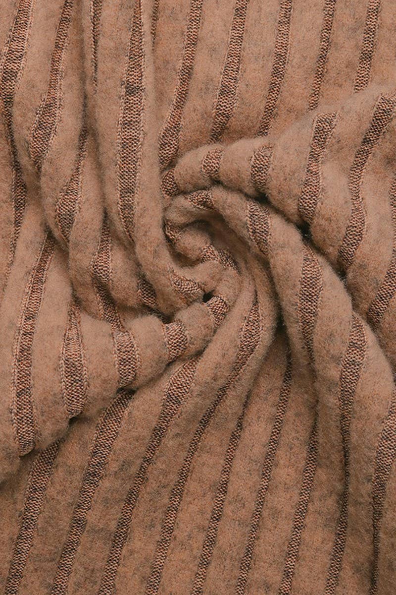 CWSTB1071_V-NECK LONG-SLEEVED SOLID COLOR TEXTURE SUIT