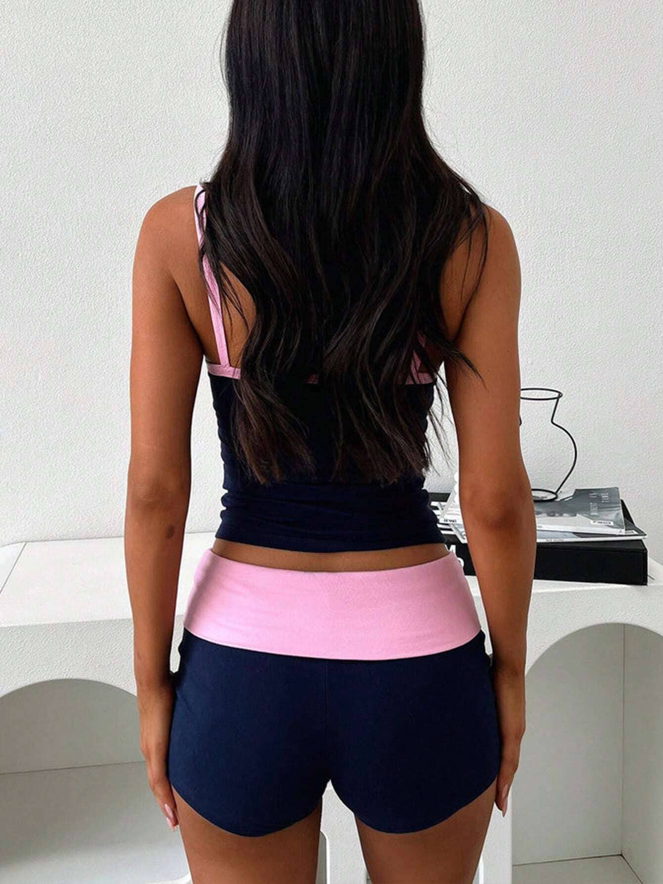 CAN WEAR HALTER SHORTS TWO-PIECE SET