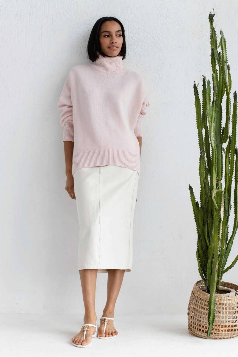 CWOSWL6629_TURTLENECK SOLID COLOR LONG-SLEEVED SWEATER