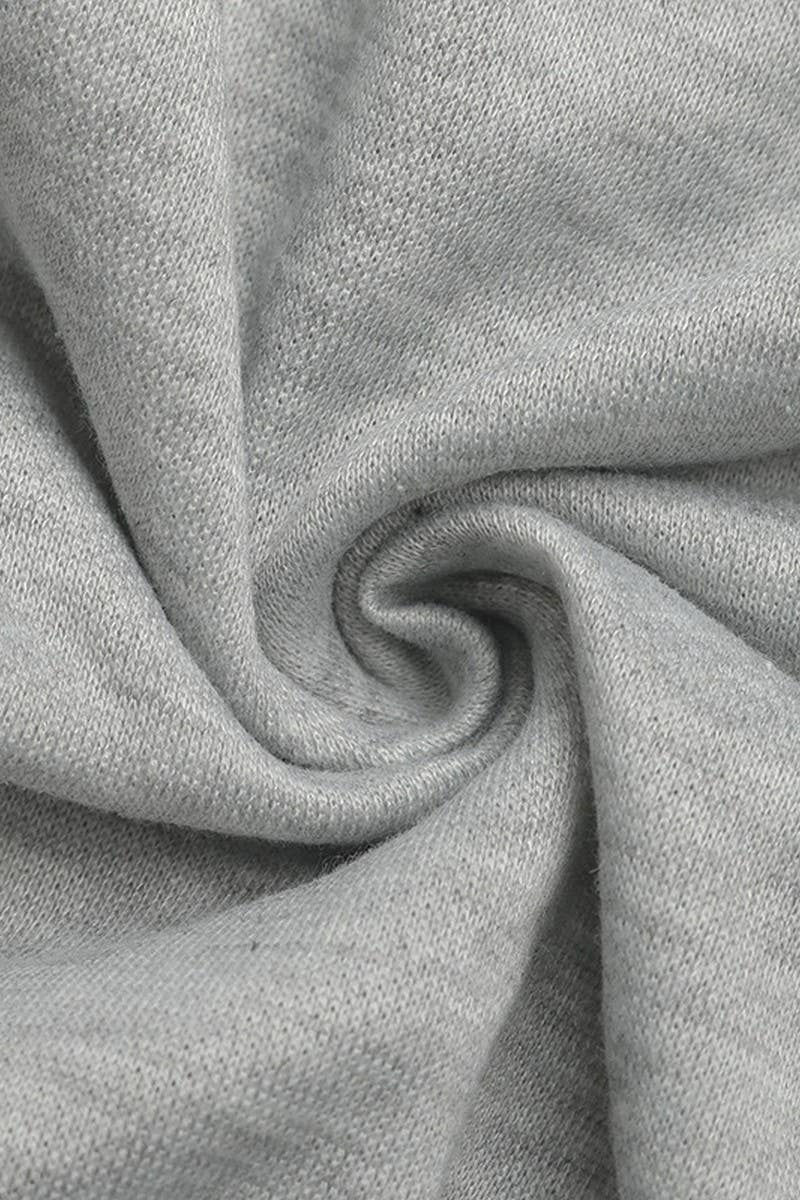 CWOHOL0788_SOLID COLOR PRINTED CASUAL HOODED SWEATSHIRT