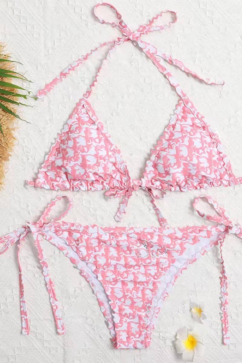 CWMW0346_LETTERING BIKINI TWO-PIECE DRAWSTRING SET