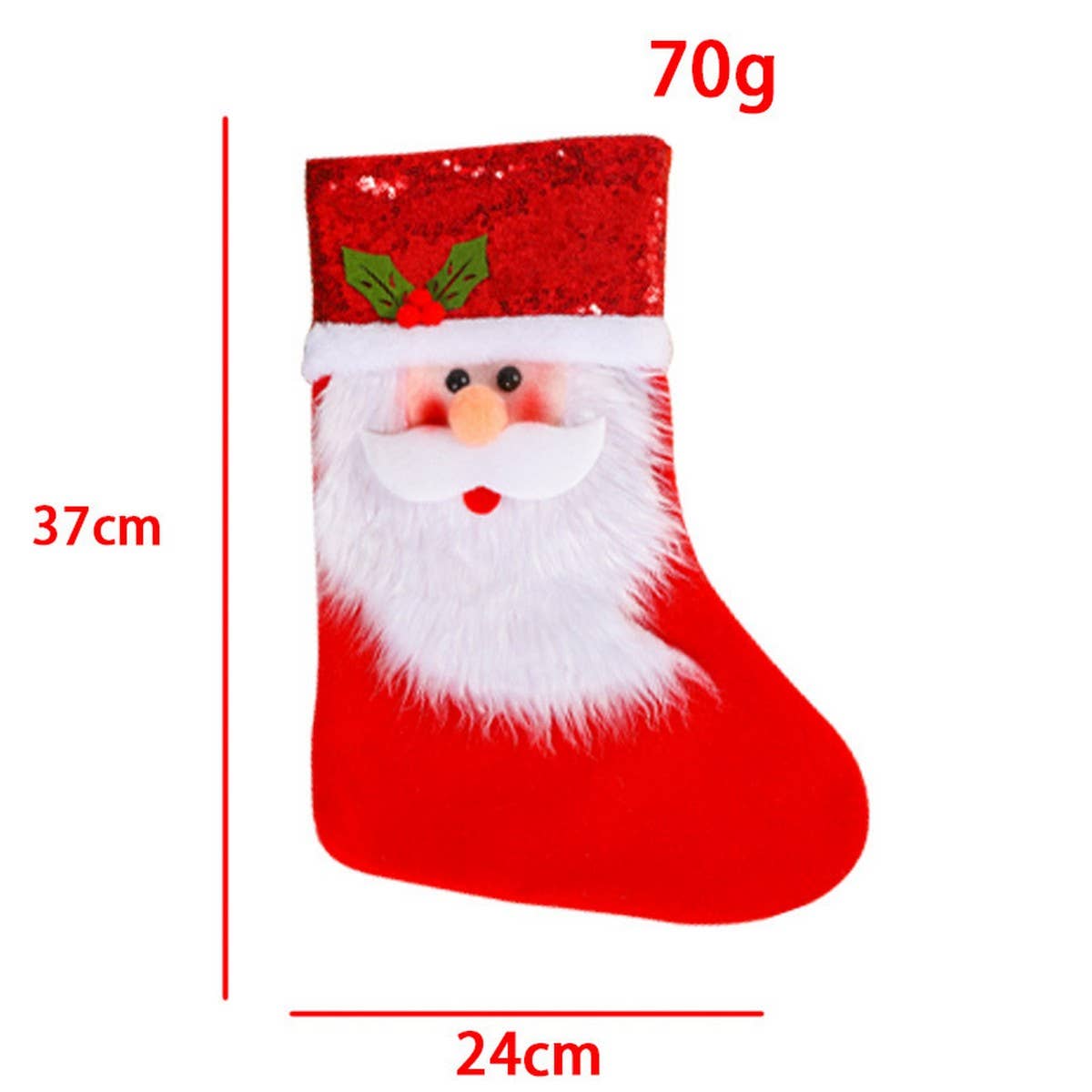 CREATIVE SEQUIN HAT CHRISTMAS STOCKING DECORATION
