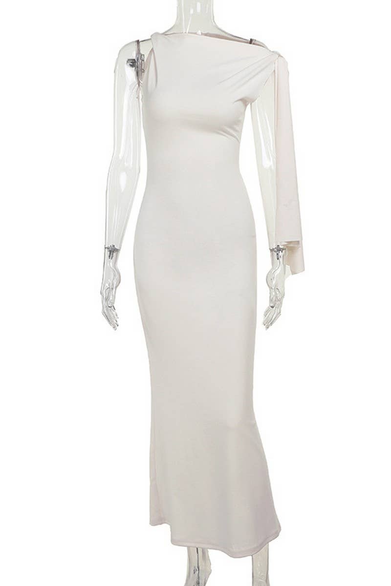 CWDMD4230_SOLID COLOR SLEEVELESS TIE FLOOR-LENGTH DRESS