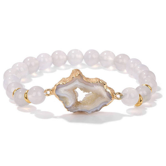 CWAJE4302_NEW FASHION AGATE BEAD COUPLE BRACELET