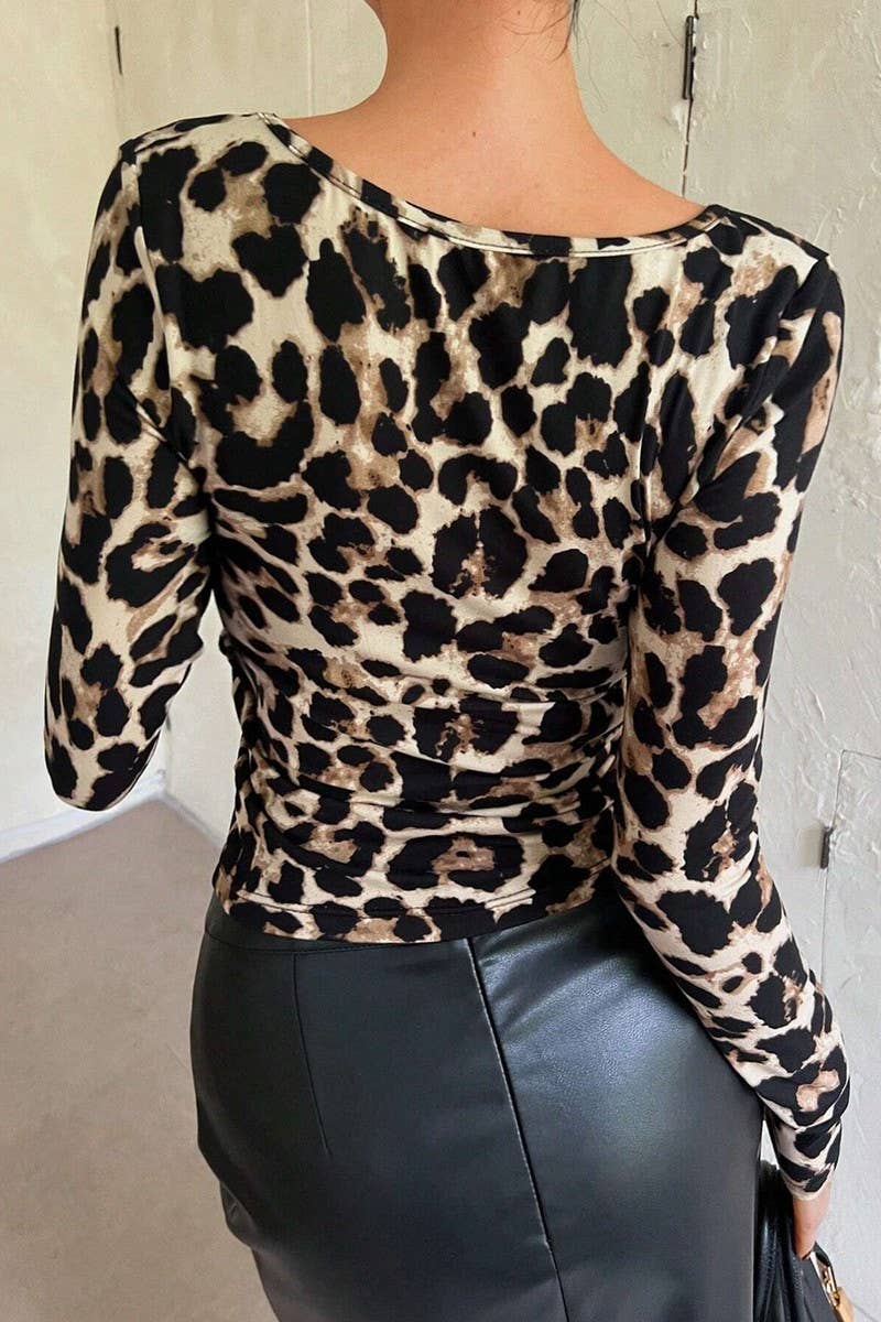 CWTBLL3530_LEOPARD PRINT ROUND NECK LONG SLEEVE T-SHIRT TOP
