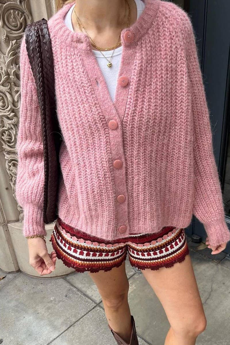 CWOCAL00749_CASUAL SIMPLE BUTTON LONG SLEEVE SHIRT SWEATER