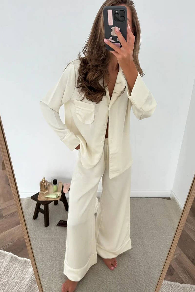 CWSPJ0255_LONG-SLEEVED TROUSERS PAJAMAS TWO-PIECE SET