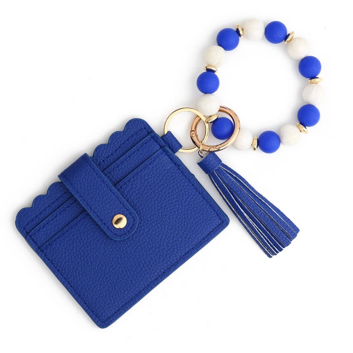 PU Card Wallet with Silicone Bead Bracelet_CWAB4943