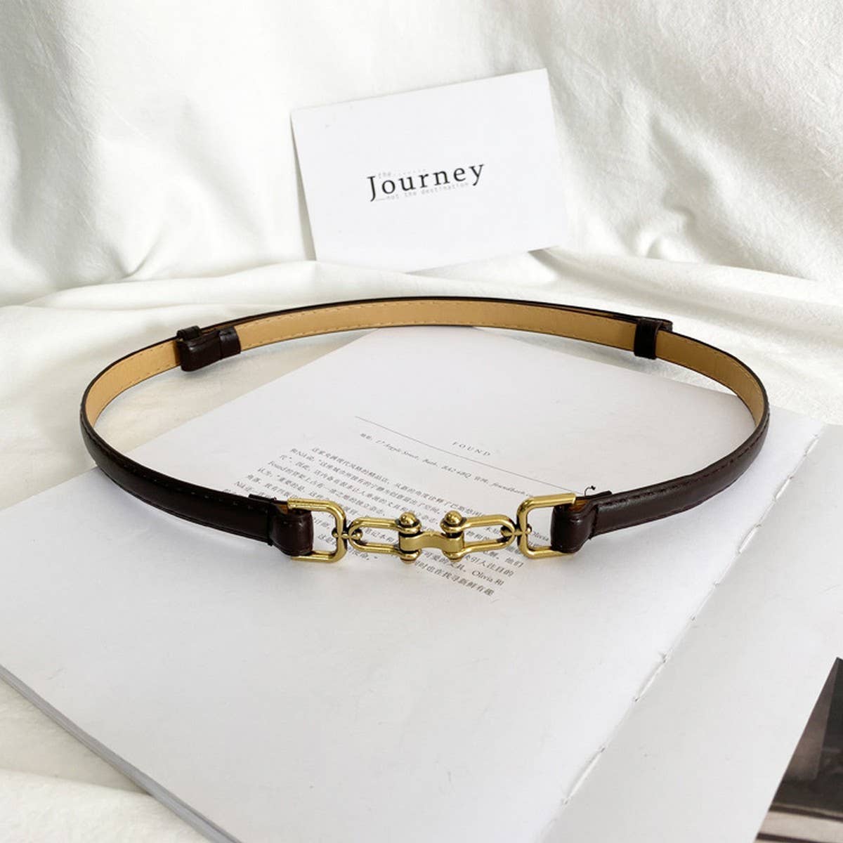 WAIST-HUGGING VINTAGE MATTE THIN BELT_CWABE0647