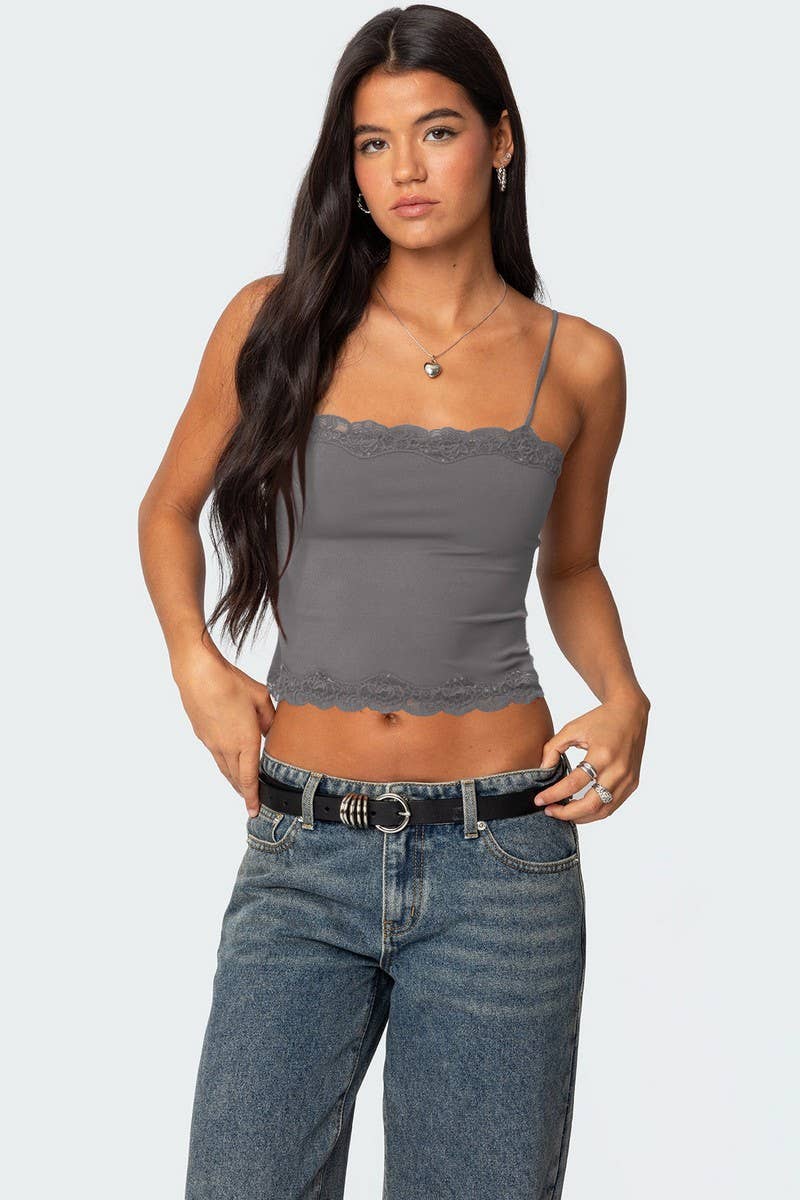 CWTTK0933_LACE TRIM SOLID COLOR CROP CAMI TOP