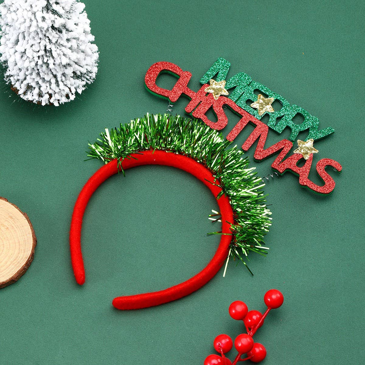CHRISTMAS SEQUINED ENGLISH CHILDREN'S HEADBAND