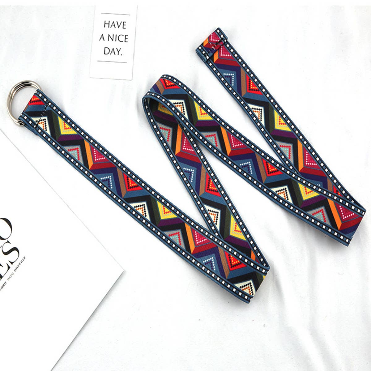 CWABE0951_CANVAS DOUBLE BUCKLE JEANS DECORATIVE BELT