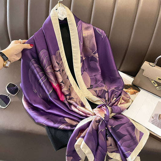 Satin Scarf for Sun Protection & Beach Wrap
