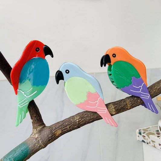 Parrot Bird Acetate Hair Claw ??Cute Summer Clip_CWAHA2149