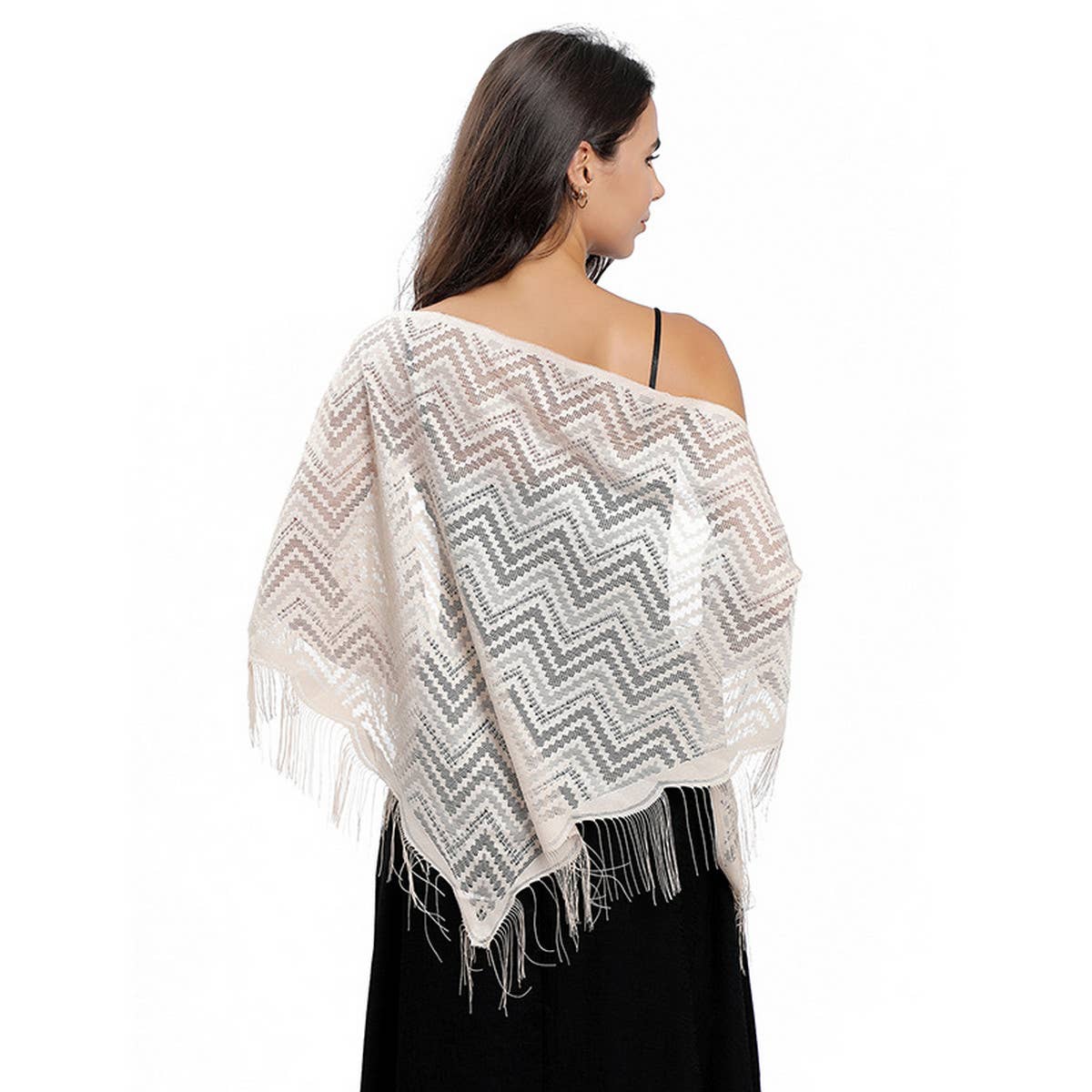 Lace Wave Triangle Scarf - Party Wrap for Women