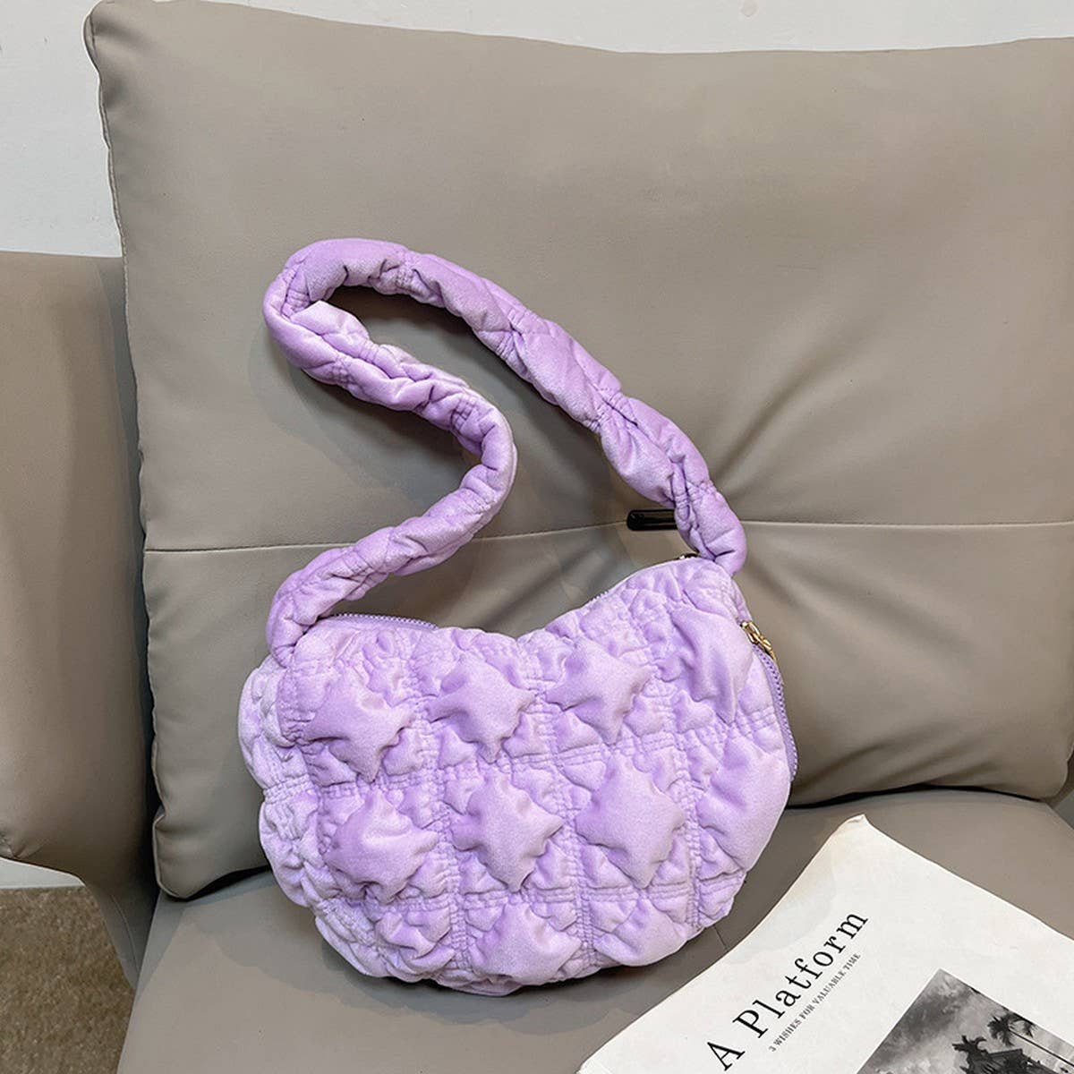Plush Velvet Cloud Bag Women Shoulder Crossbody_CUAB00562